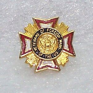 VTG - Veterans of Foreign Wars of the US VFW - Red, White and Blue Lapel Pin